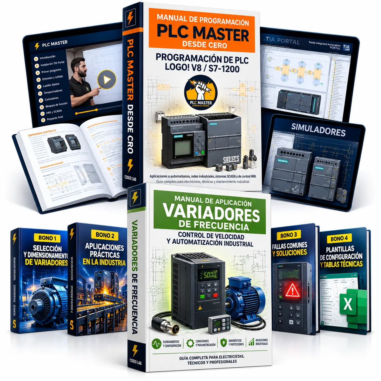 Pack PLC Master y Variadores Industriales